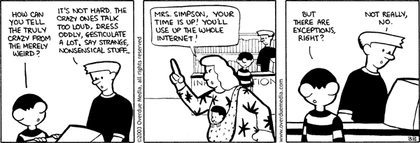 Unshelved strip for 1/24/2003