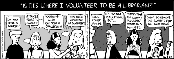 Unshelved comic strip for 2/23/2003