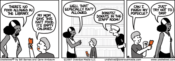 Unshelved comic strip for 7/28/2007