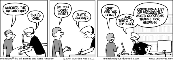 Unshelved strip for 9/25/2007