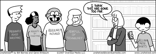 Unshelved strip for 9/28/2007
