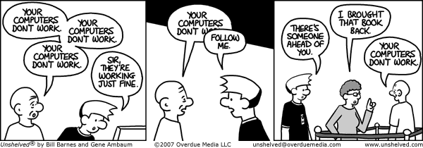 Unshelved comic strip for 10/30/2007