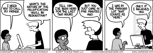 Unshelved strip for 12/3/2007