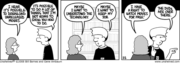 Unshelved strip for 9/27/2008