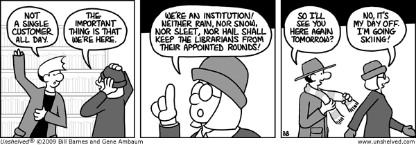Unshelved strip for 1/21/2009