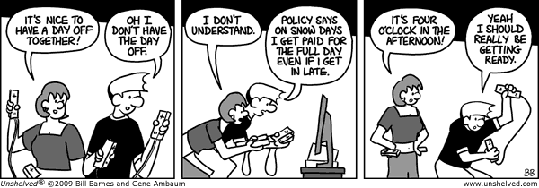 Unshelved strip for 1/22/2009