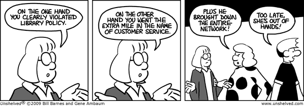 Unshelved strip for 2/21/2009