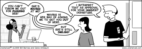 Unshelved strip for 4/9/2009