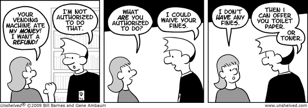 Unshelved strip for 4/15/2009