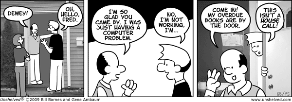 Unshelved strip for 4/24/2009
