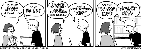 Unshelved strip for 6/2/2009