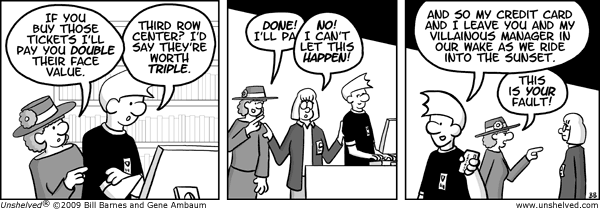 Unshelved strip for 6/27/2009