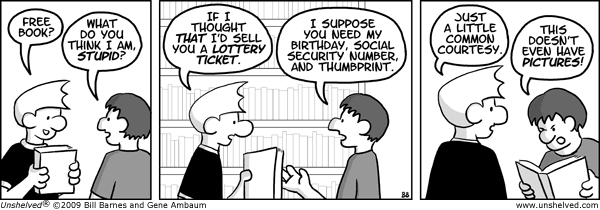 Unshelved strip for 7/22/2009