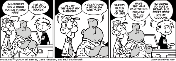 Unshelved strip for 9/21/2009