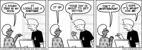 Unshelved strip for 11/30/2009