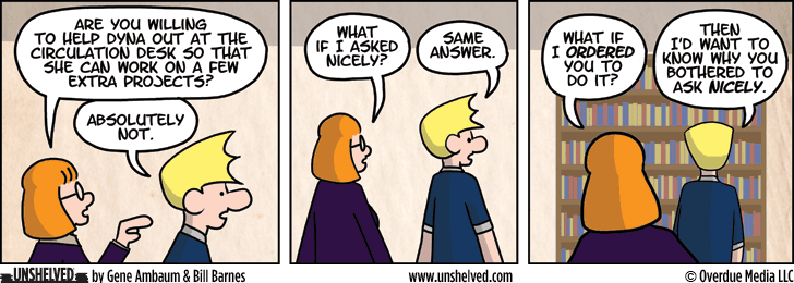 Unshelved comic strip for 4/4/2013